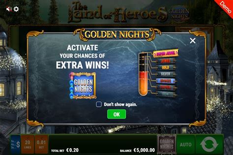 Jogar The Land Of Heroes Golden Nights Bonus com Dinheiro Real